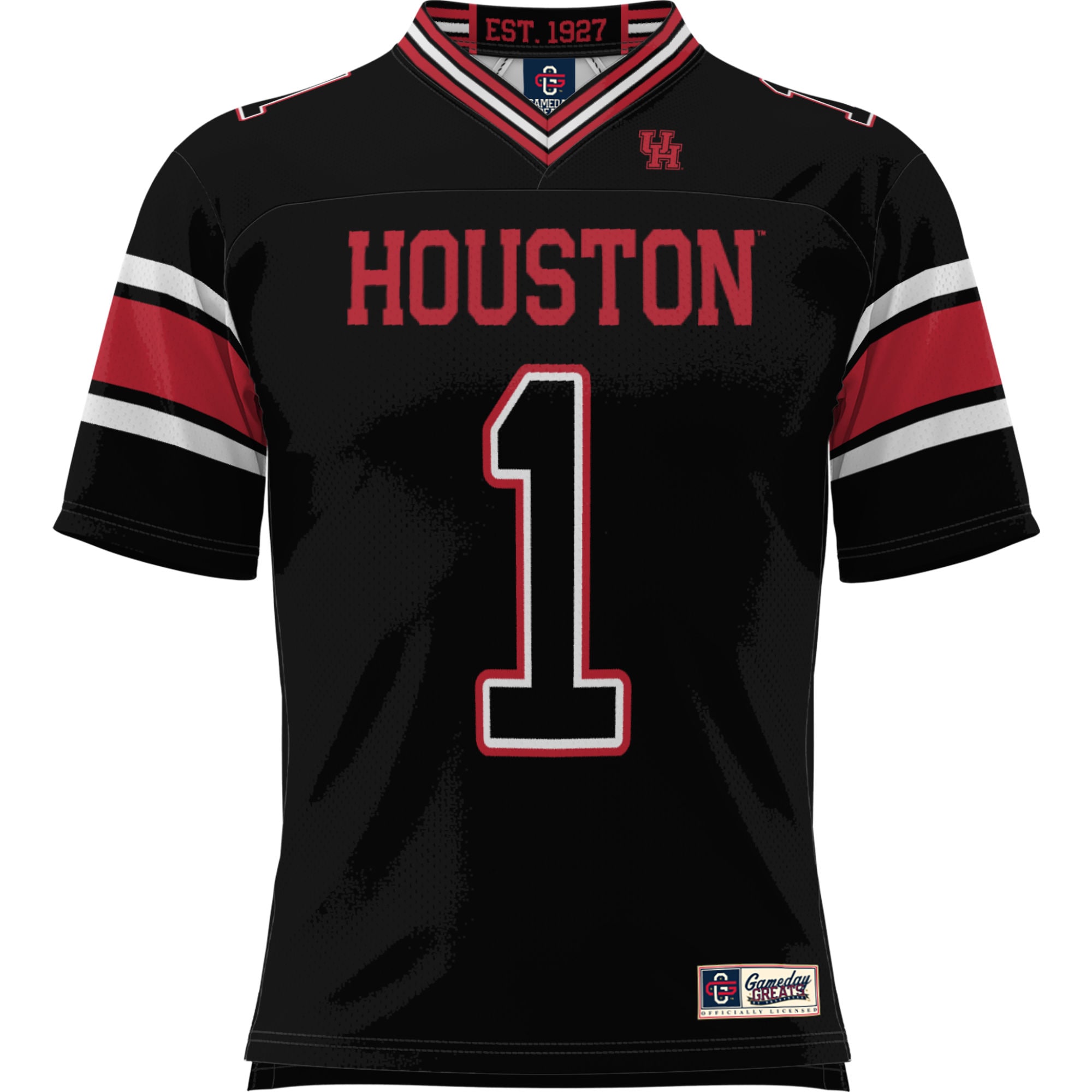 #1 Houston Cougars GameDay Greats 2026 Season Football Jersey - Black