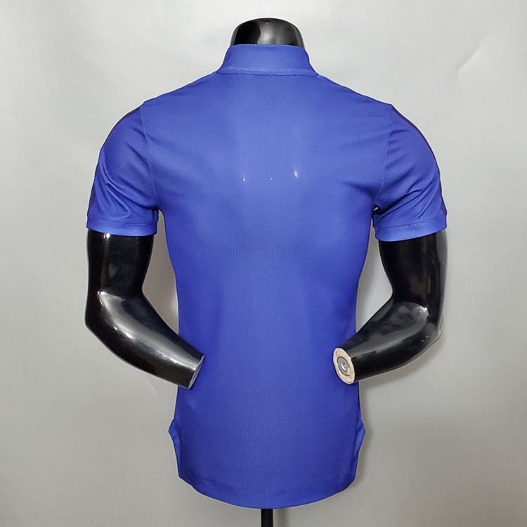 Real Madrid Soccer Shirt 20-21 Blue Soccer Jersey Player Version -