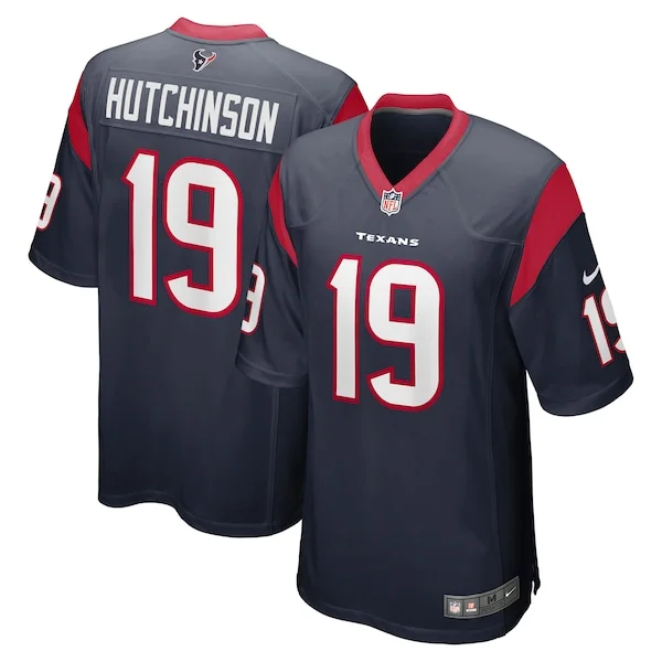 None Xavier Hutchinson Game Jersey - Navy | NFL Player Jersey