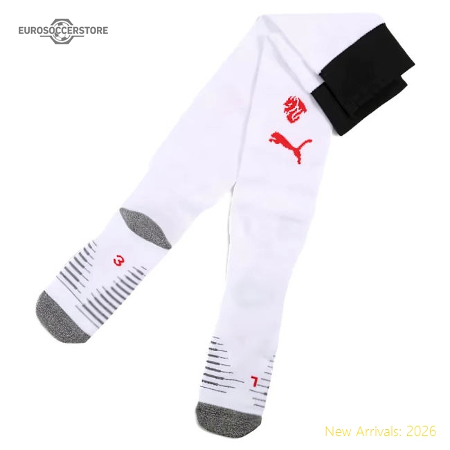 2025-2026 Ac Milan Away Football Socks (white) - Competitive Price