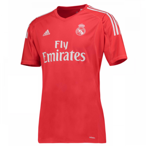 High Performance Real Madrid Goalkeeper 201718 Red Soccer Jersey Shirt