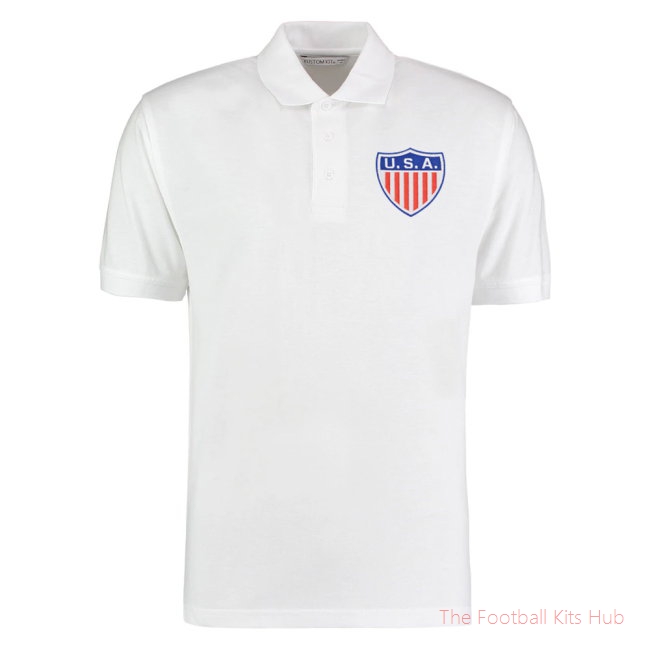 USA National Team Embroidered Polo Shirt (White)