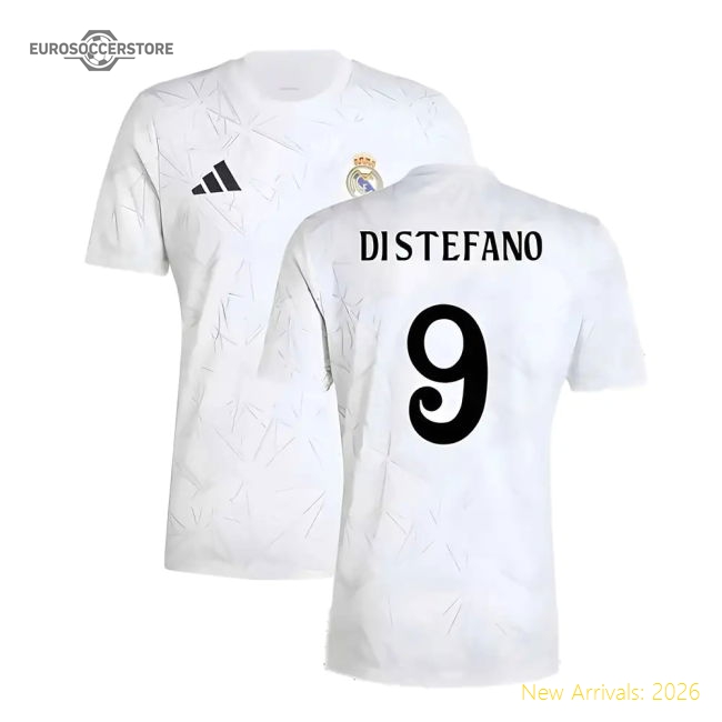 Trending 2024-2025 Real Madrid Pre-Match Shirt (White) (Di Stefano 9)