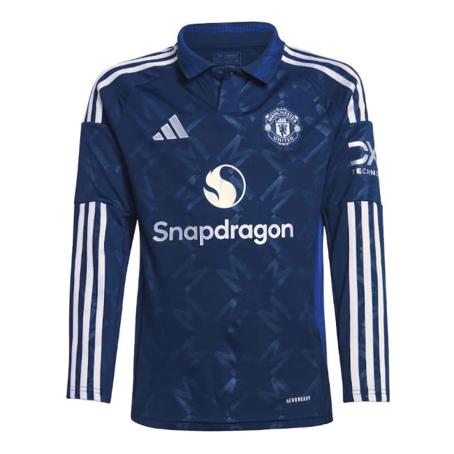 2024-2025 Man Utd Long Sleeve Away Kit (Kids) (Beckham 7)