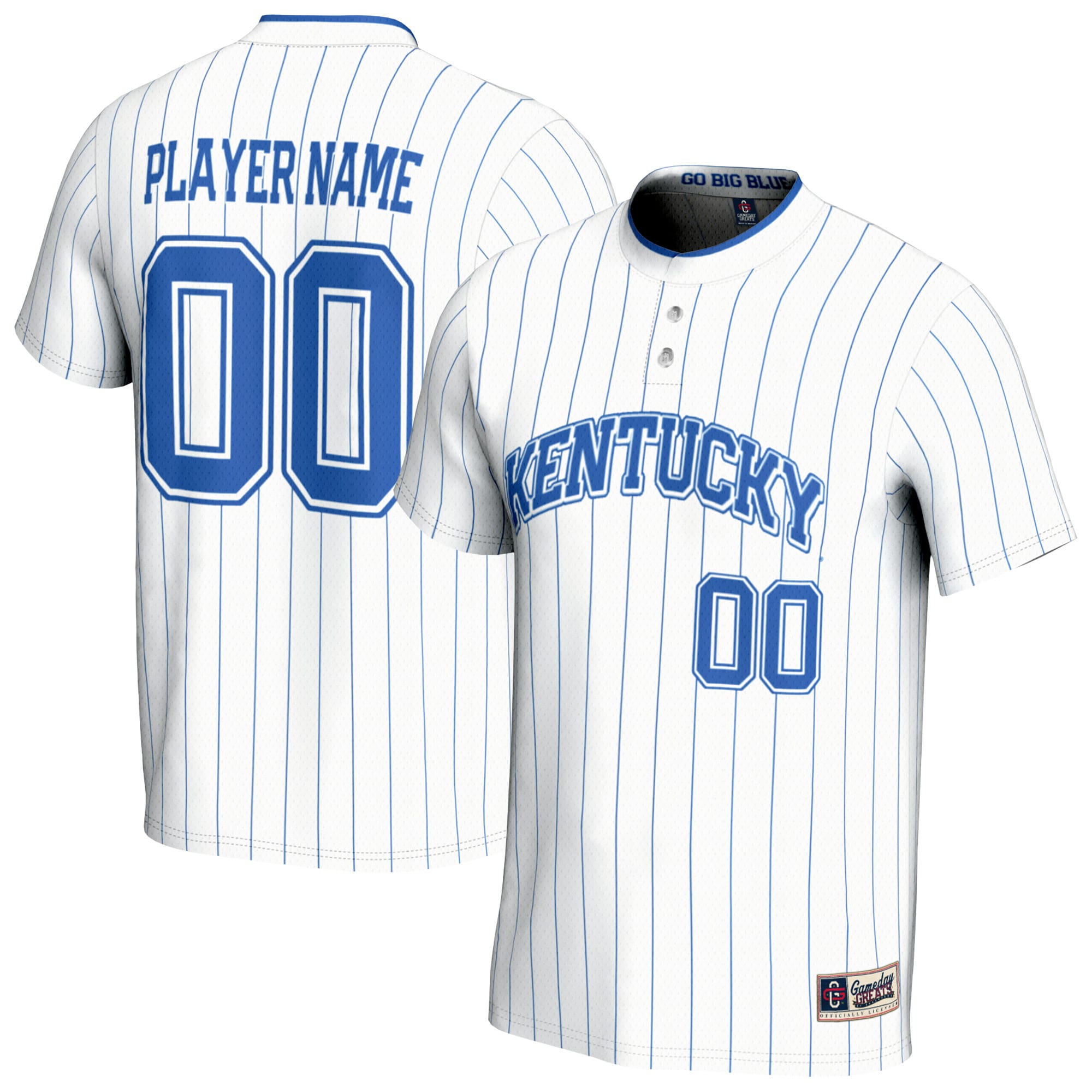 [NJP] Kentucky Wildcats GameDay Greats NIL Pick-A-Player Lightweight Collegiate Softball Fashion Jersey - White