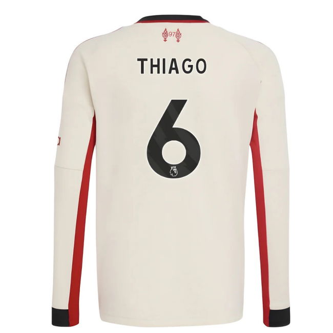 2025-20 Liverpool Authentic Away Jersey Thiago #6 L S Kids