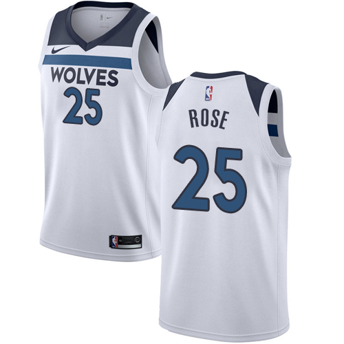White Nike M. Timberwolves #25 NBA Jersey Basketball Jersey Game Day Wear