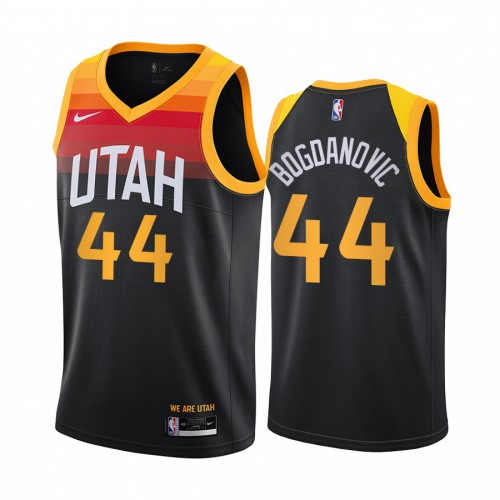 Jazz #44 Bojan Bogdanovic Premium 2020 City NBA Jersey - Black