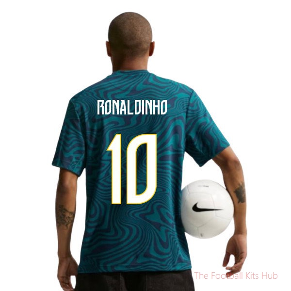2026-2027 Brazil Primary Dri-Fit Shirt (Geode Teal) (Ronaldinho 10)