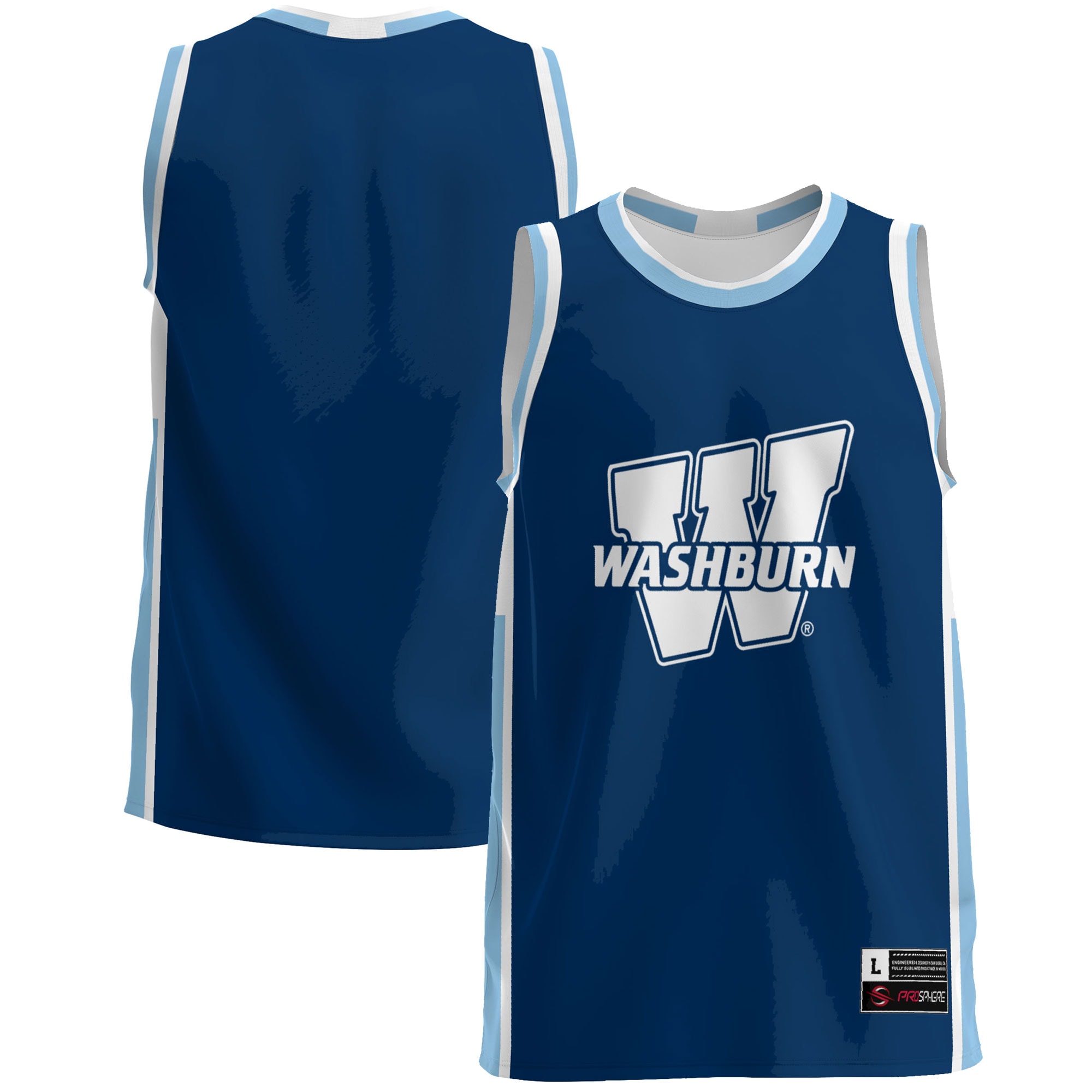 [DDG] Women's Washburn Ichabods GameDay Greats Lightweight Basketball Jersey - Blue