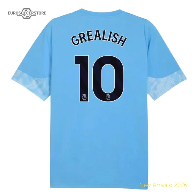 2025-2026 Man City Training Jersey Light Blue - Kids Grealish 10