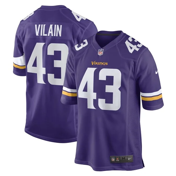 None Luiji Vilain Game Jersey - Purple | NFL Player Jersey | NFL Footb