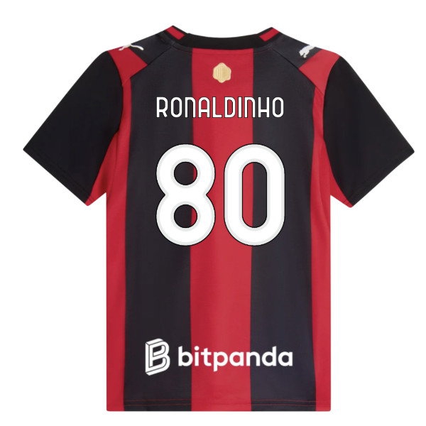 [DDJ] 2026-2027 AC Milan Home Shirt (Kids) (Ronaldinho 80)