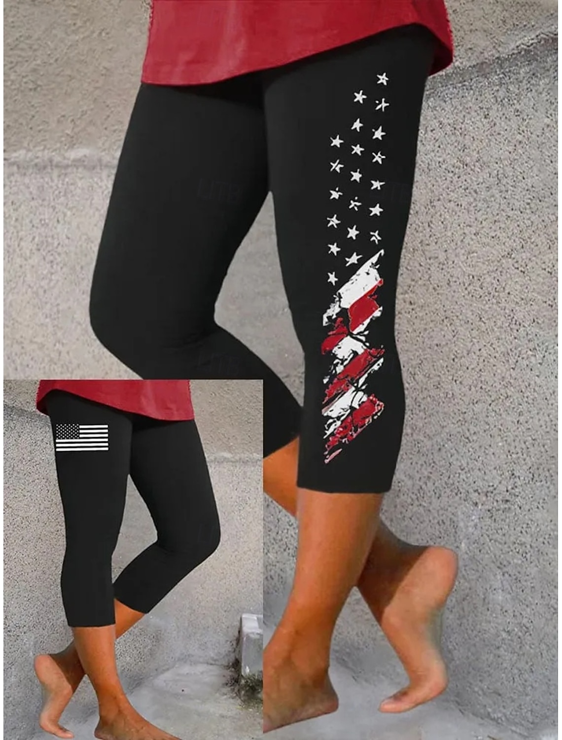 American Independence Day Women's T Shirt Tee Top Print Graphic American Flag Stylish Classic Casual Long Sleeve V Neck Regular Tops Daily Going out Weekend Blue Navy Blue Summer Spring Fall
