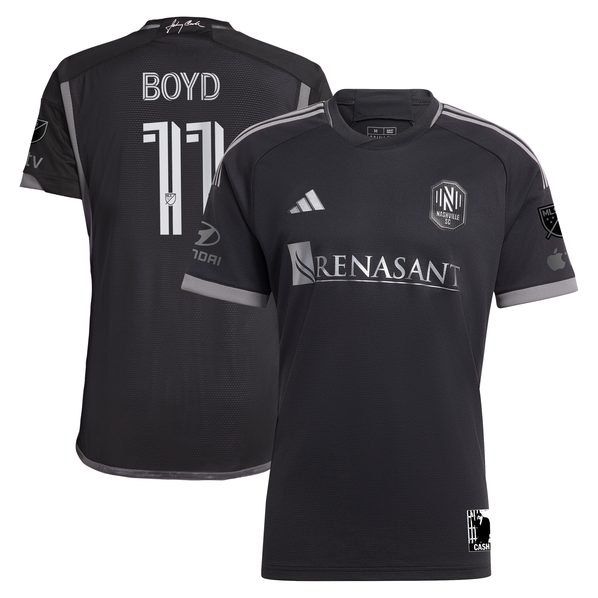 [SJH] Youth Tyler Boyd Nashville SC 2024 Man In Black Kit Authentic Player Jersey - Black