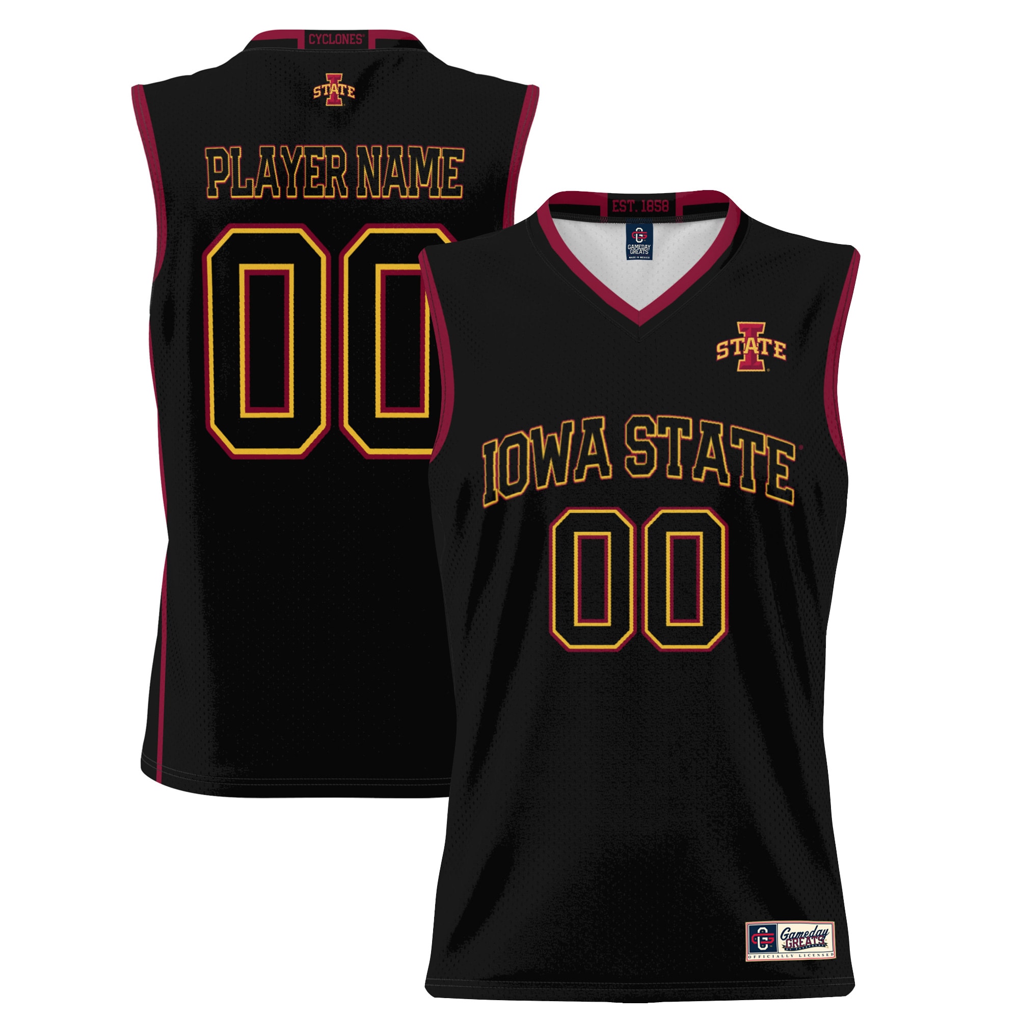 [DDG] Iowa State Cyclones GameDay Greats Lightweight NIL Pick-A-Player Women's Basketball Jersey - Black