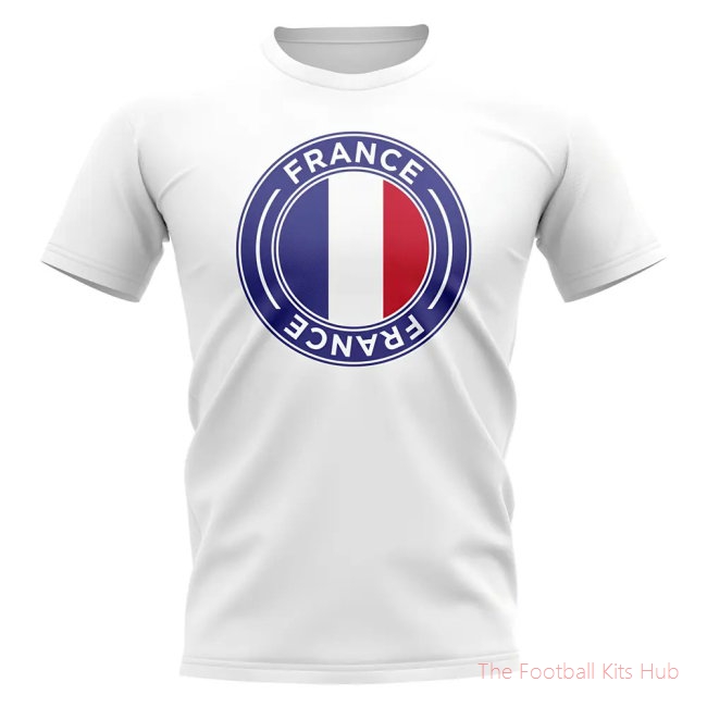 France Football Badge T-Shirt (White)