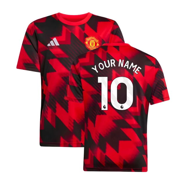 2025-2026 Man Utd Pre-Match Shirt (Red) - Kids (Your Name)