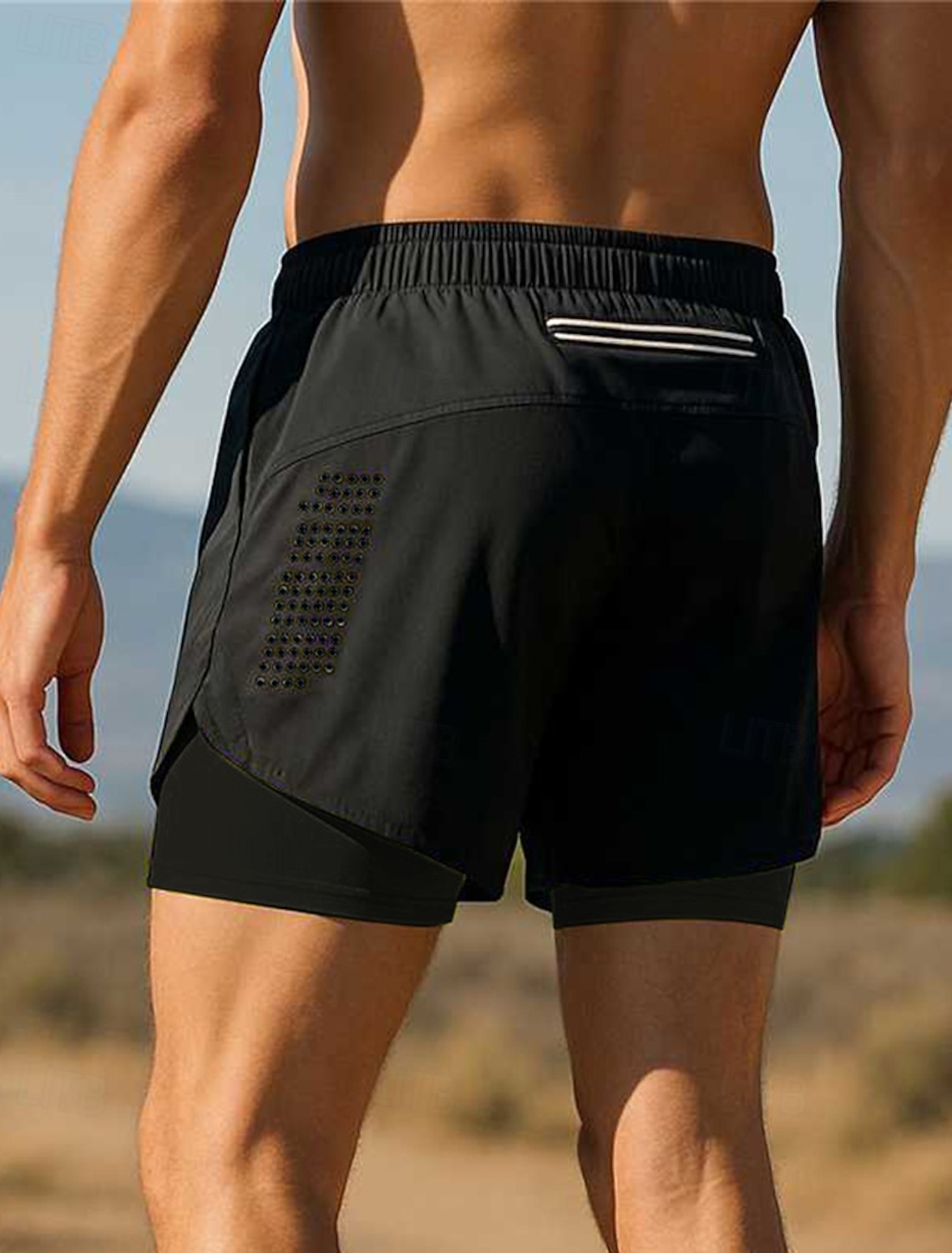 Men's Shorts with Tights Patchwork Casual Outdoor Sports & Summer