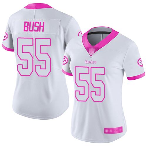 Official NFL s Pittsburgh Steelers #55 Devin Bush White Limited Jersey