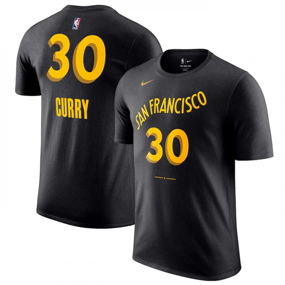 Golden State Warriors Stephen Curry30 Black Jersey City Edition