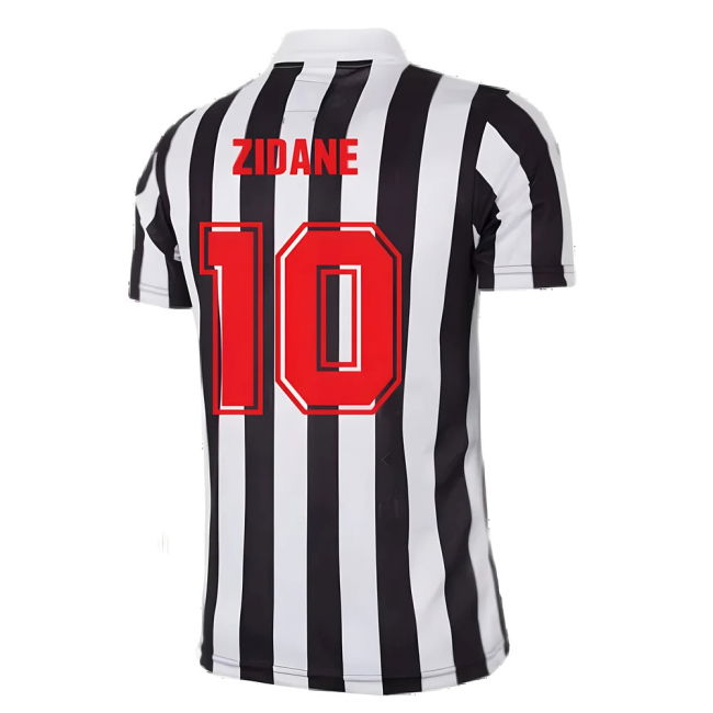 Authentic Design Juve Coppa Uefa Retro Football Shirt Zidane #10 F...