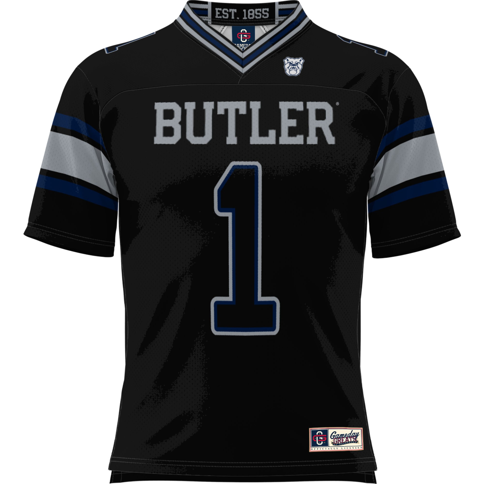 #1 Butler Bulldogs GameDay Greats Football Jersey - Black