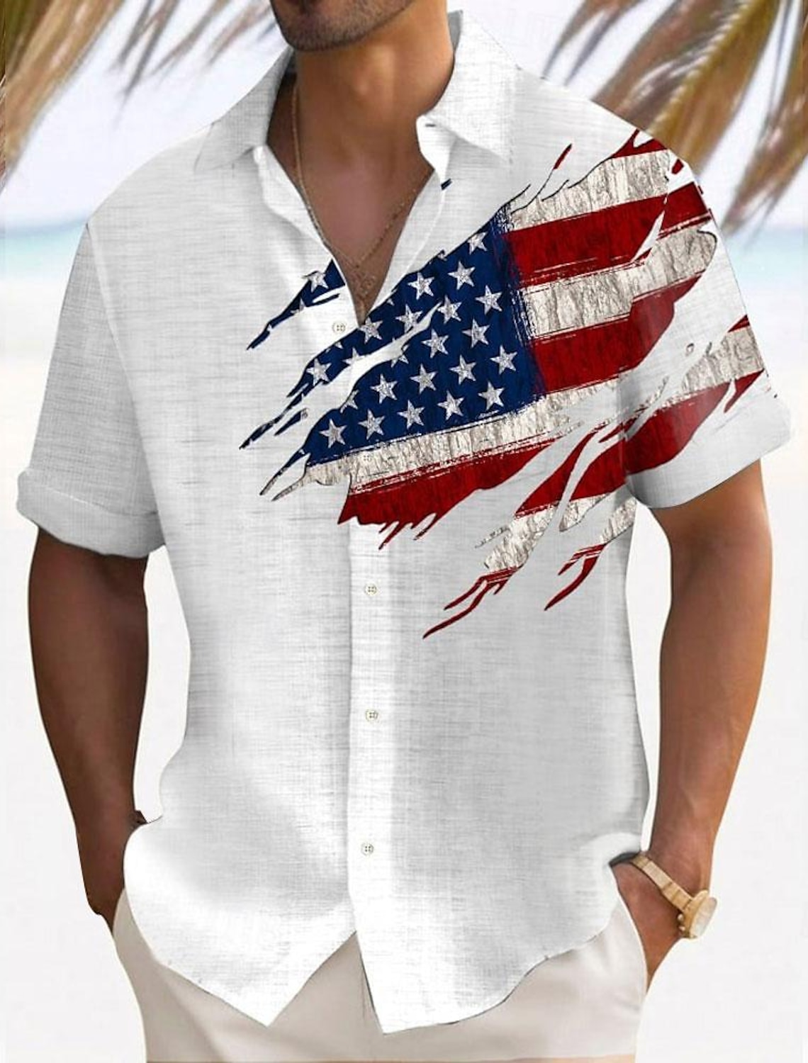 4th of July 2026 250th Men's American Flag Veterans Zip Polo Shirts Golf Shirt Short Sleeve Polo Shirts Collared Shirts Casual Streetwear Vacation Wear Party Outfits 3D Print Quarter Zip Polo Spring