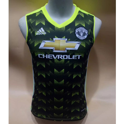 Authentic Man Utd Manchester United Black Green 201718 Vest Soccer