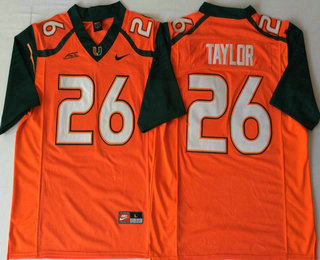 Men's None Orange 2024 home jersey Sean Taylor #26 game day Jersey
