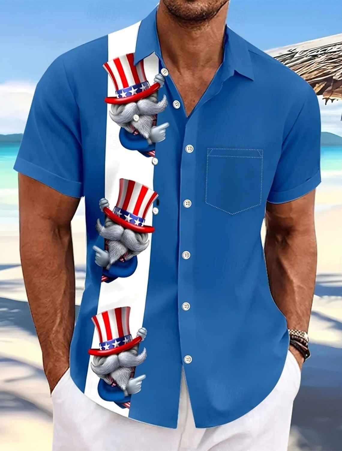 Men's 4th of July U.S. 250th Anniversary Eagle Freedom Shirt Button Up Shirt Short Sleeve Patriotic Outdoor Holiday Summer Spring Turndown 3D Print Collared Shirts Black Wine Dark Blue