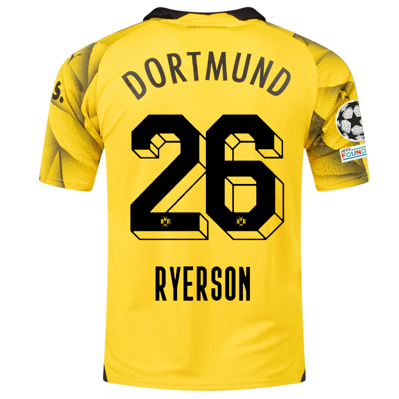 Borussia Dortmund Ryerson 2023-2024 UCL Third Jersey – Authentic Shirt