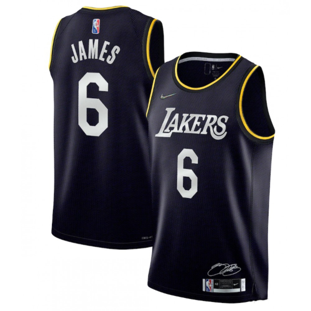 Men's Los Angeles Lakers 2022 Black 75th Anniversary Select Series MVP Swingman Jersey