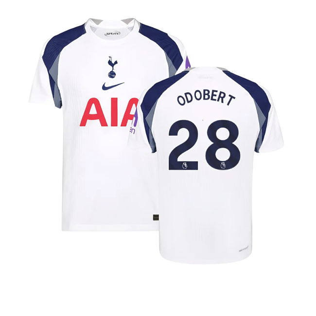 2025-2026 Tottenham Hotspur Authentic Home Kit (Odobert 28)