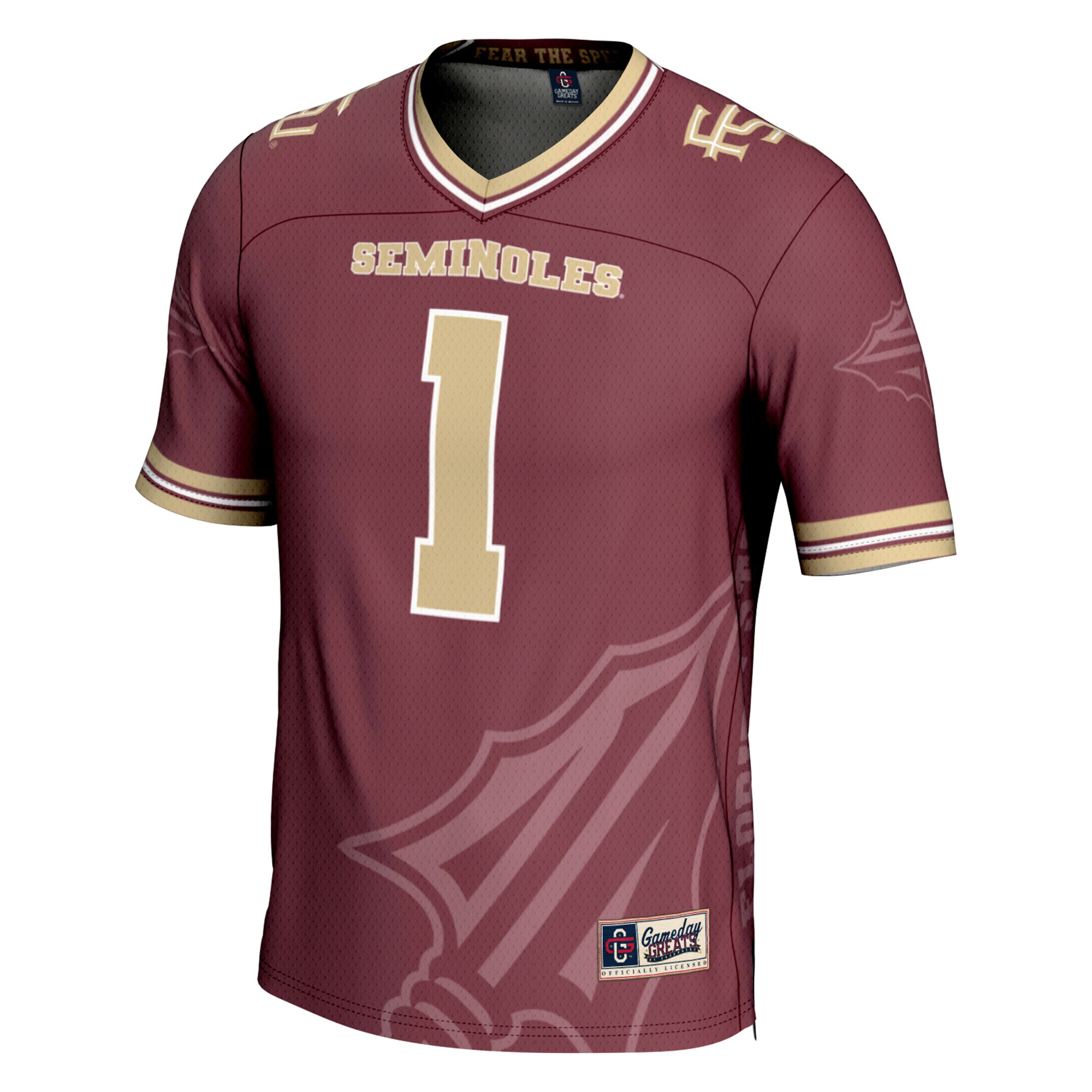 [DDG] Florida State Seminoles GameDay Greats Youth Icon Print Football Fashion Jersey - Garnet