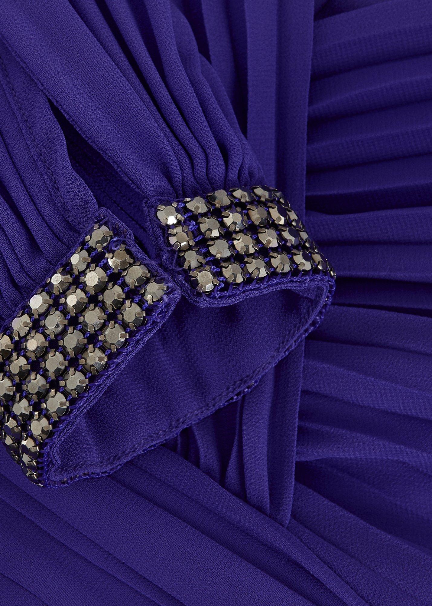 Vila Beaded Pleated Maxi Dress