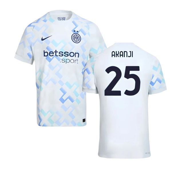 2025-2026 Inter Away Official Licensed Shirt (Akanji 25)