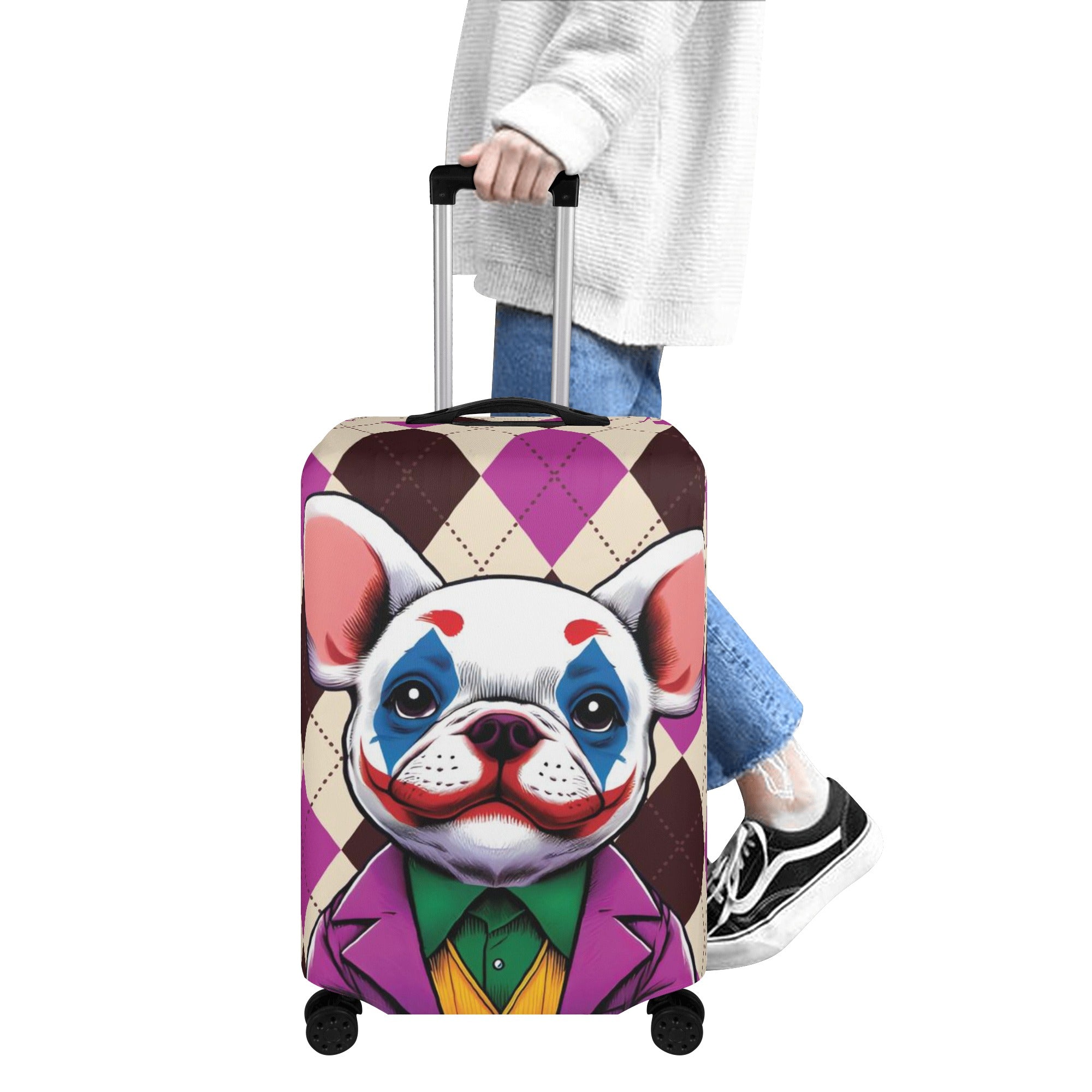 French Bulldog Jax Luggage Cover Cute Frenchie Essential