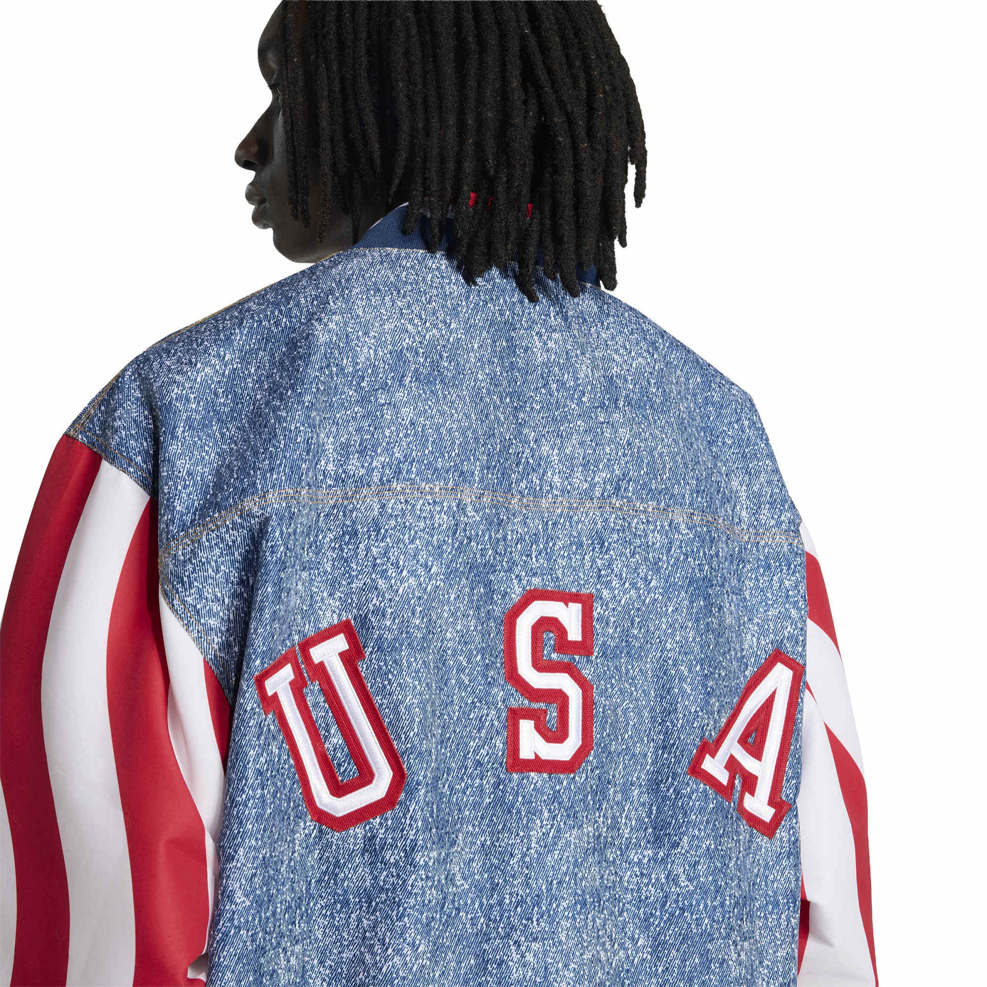 [ESK] USA 1994 Denim Graphic Full-Zip Track Jacket - Blue
