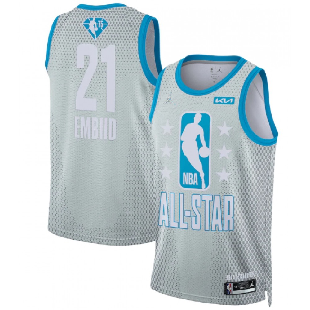 Jersey Joel Embiid21 Blue - - Game Day Essential