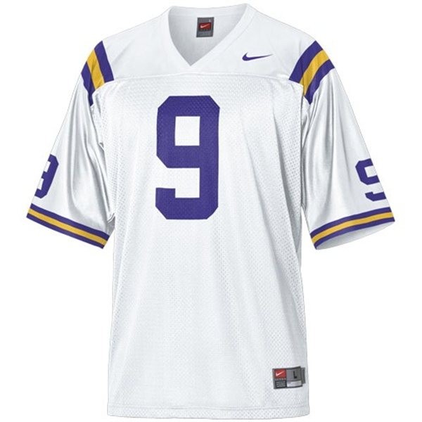 Top-quality Youth Lsu Tigers #9 Jordan Jefferson White Type
