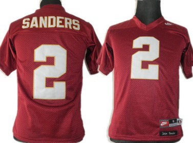 Men's None Red 2024 game jersey Sanders Red #2 match worn Jersey