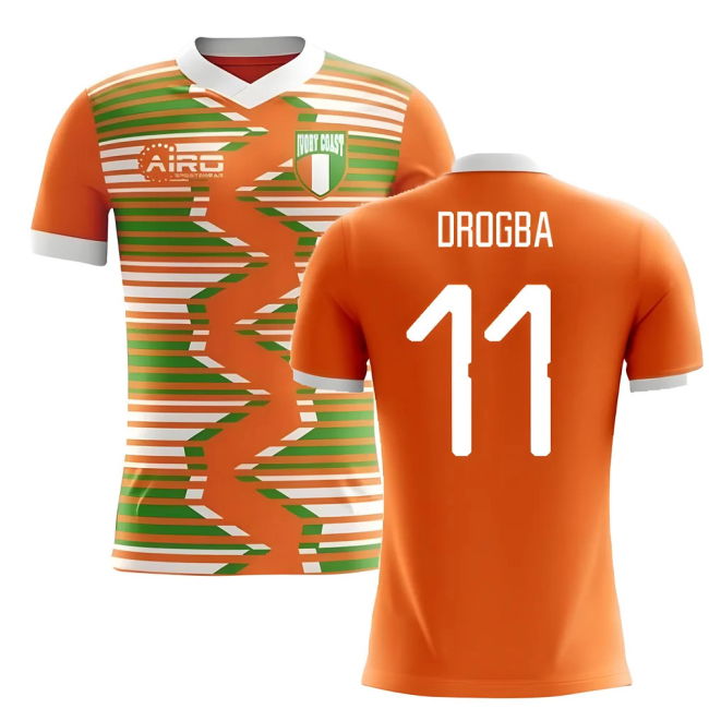 Drogba 11 Ivory Coast National Team Fan Jersey - Kids Version