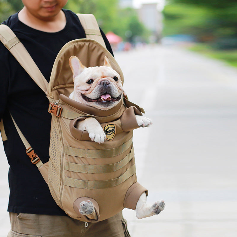 Bulldog Frenchie Backpack Breathable Pet Carrier Pet Gear