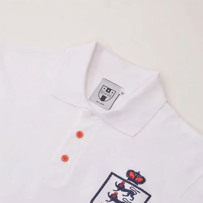 Premium England White Polo Official Jersey Durable Jersey Kit