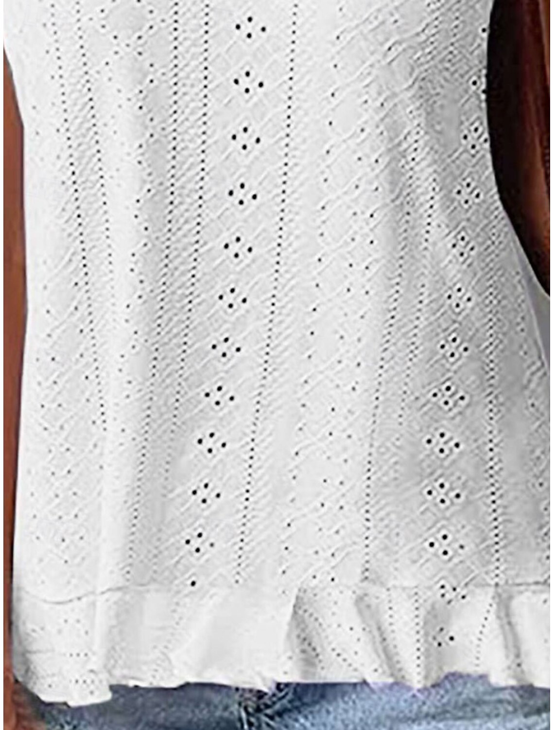 Women's Shirt Blouse Stylish Casual Solid Color Regular Tops Sleeveless Halter Neck Eyelet Regular Fit Daily Summer