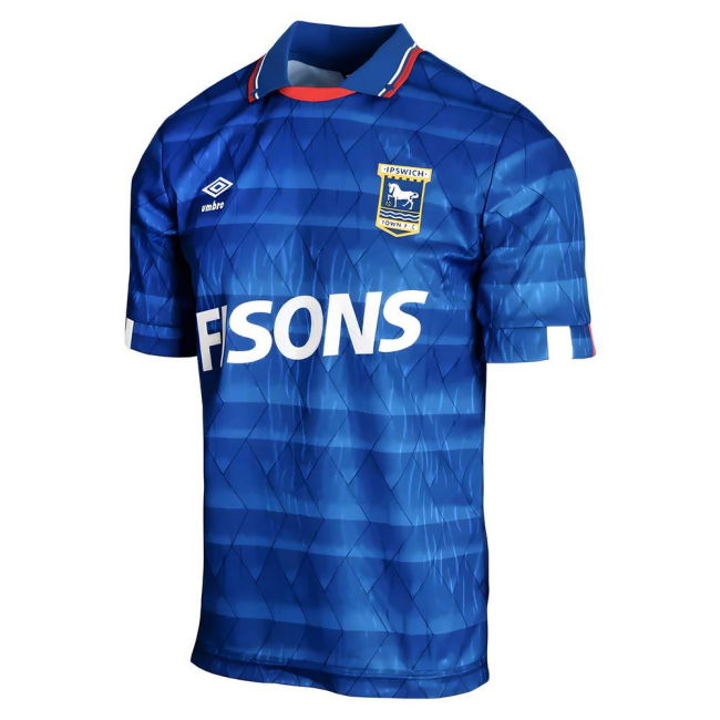 Ipswich Town Umbro Retro official style Home Shirt 1989-1992 (Unisex