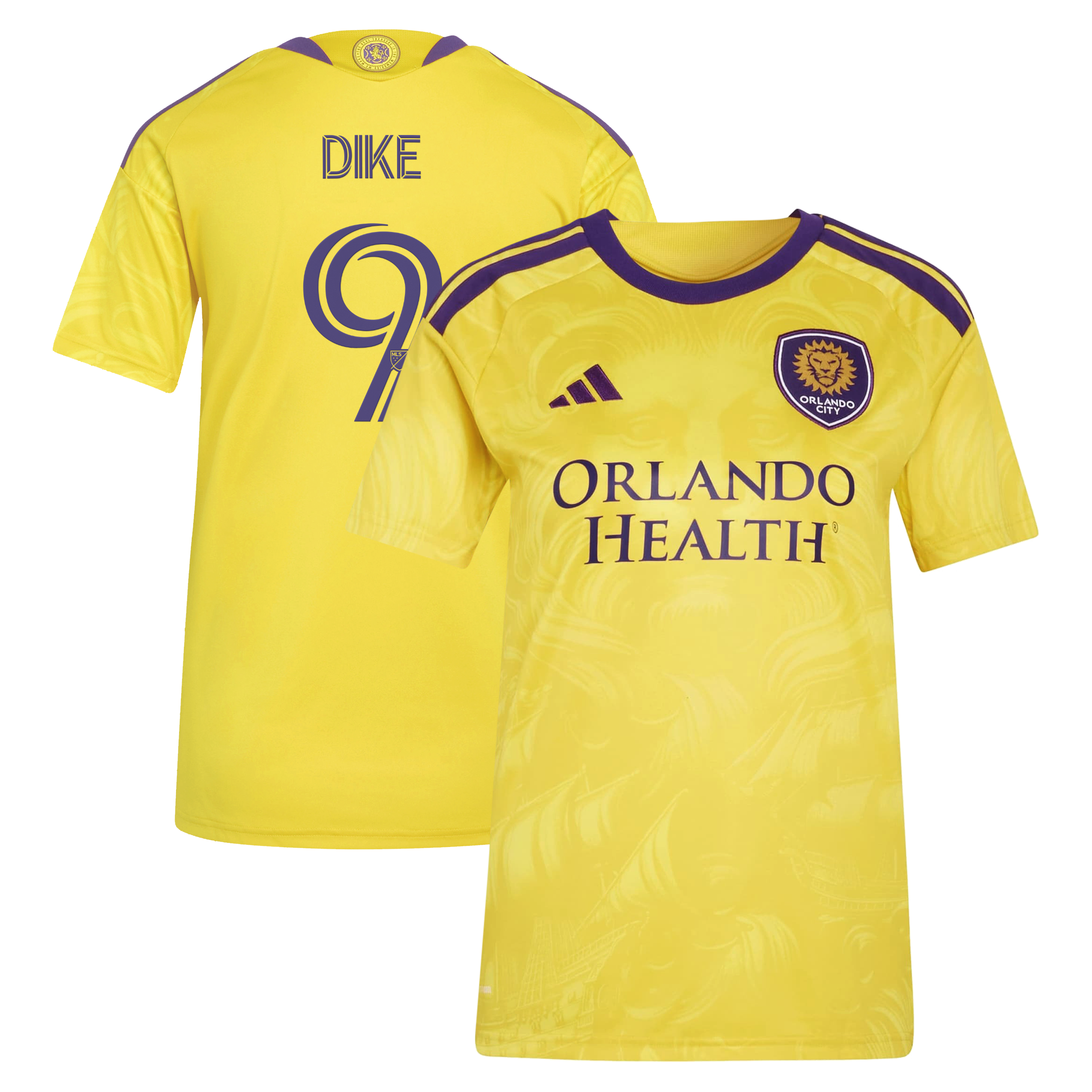 [SJH] Daryl Dike Orlando City SC Women's 2026 Sunken Treasure Kit Secondary Replica Jersey - Yellow