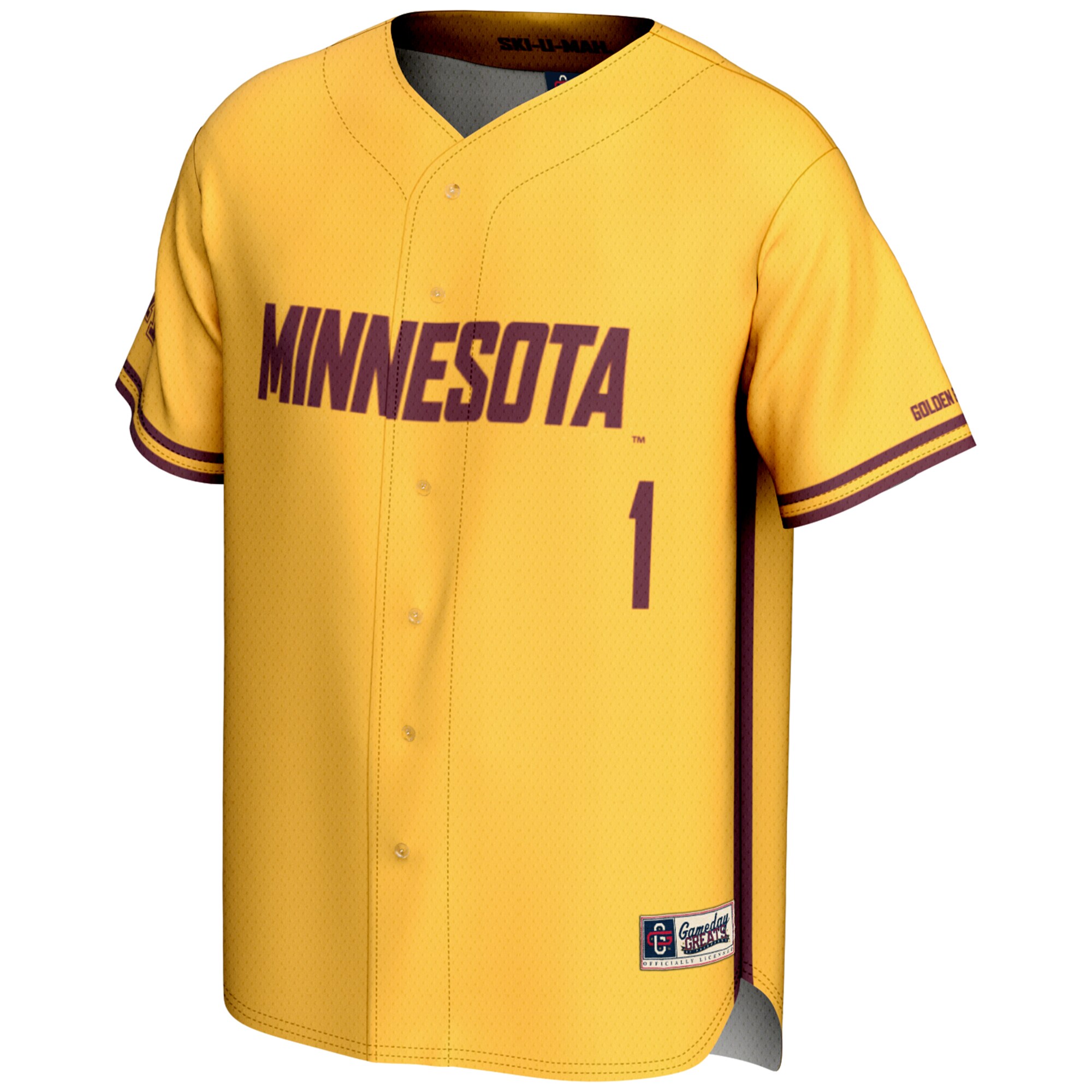 [DDG] Minnesota Golden Gophers GameDay Greats Lightweight Baseball Jersey - Gold
