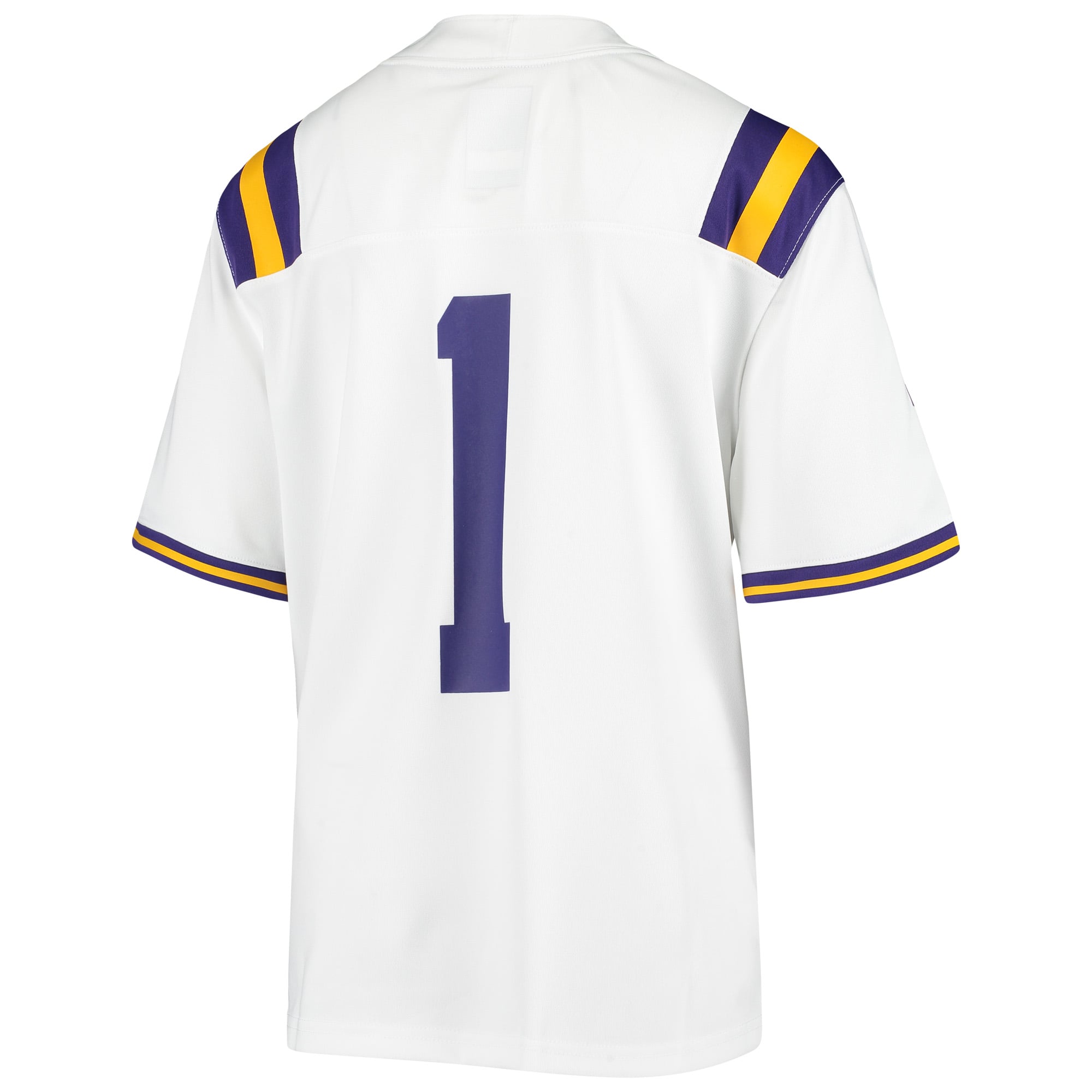 Youth #1 White LSU Tigers Football Jersey